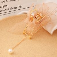 Wholesale Jewelry Pearl Tassel Butterfly Metal Korean Style Catch Clip Nihaojewelry sku image 4