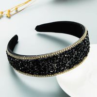 Wholesale Jewelry Baroque Flash Diamond Wide-brimmed Headband Nihaojewelry sku image 1