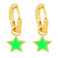 Wholesale Jewelry Five-pointed Star Drop Oil Simple Earrings Nihaojewelry sku image 2