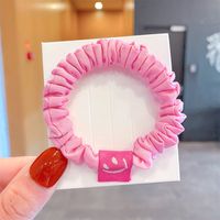 Wholesale Jewelry Cute Smiling Face Fabricelastic Rubber Band Nihaojewelry sku image 4