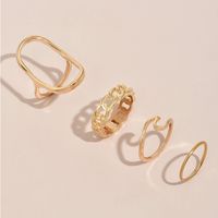 Nihaojewelry Wholesale Jewelry New Geometric Alloy Joint Ring Combination sku image 1