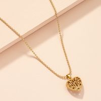Wholesale Jewelry Hollow Heart Pendant Necklace Nihaojewelry sku image 1