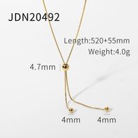 Wholesale Jewelry Stainless Steel Long Bead Chain Necklace Nihaojewelry sku image 1