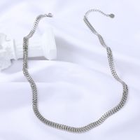 Wholesale Jewelry Simple Stainless Steel Double Layer Necklace Nihaojewelry sku image 1