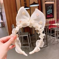 Wholesale Jewelry Children's Ruffled Mesh Bow Headband Nihaojewelry sku image 2