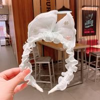 Wholesale Jewelry Children's Ruffled Mesh Bow Headband Nihaojewelry sku image 3