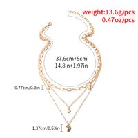 الجملة مجوهرات الأزياء الخوخ القلب الخماسية نجمة معلقة متعدد الطبقات قلادة Nihaojewelry main image 8