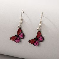 Wholesale Fashion Red Butterfly Pendant Earrings Nihaojewelry sku image 1
