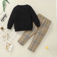 Wholesale Bag Pattern Printing Long-sleeved Children's Pullover Sweater Trousers Two-piece Suit Nihaojewelry main image 3