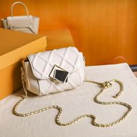 Wholesale Square Buckle Texture Ball Chain Messenger Single Shoulder Bag Nihaojewelry main image 1