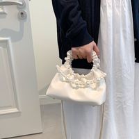 Wholesale Pleated Pearl Chain Solid Color Handbag Nihaojewelry main image 4