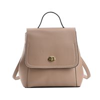 Wholesale Hit Color Lock Texture Fashion Portable Backpack main image 6