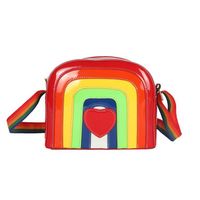Wholesale Creative Hit Color Rainbow Heart Shape Messenger Bag Nihaojewelry main image 3