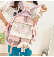 Wholesale Cute Bear Doll Pendant Contrast Color Transparent Large-capacity Backpack Nihaojewelry main image 1