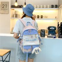 Wholesale Cute Bear Doll Pendant Contrast Color Transparent Large-capacity Backpack Nihaojewelry main image 5