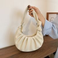 Nihaojewelry Wholesale Simple Solid Color Large-capacity Fold Armpit Dumpling Bag main image 6