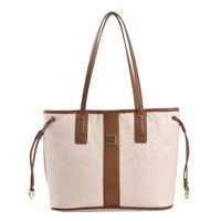 Nihaojewelry Wholesale Fashion Embossed Contrast Color Large-capacity Tote Bag main image 6