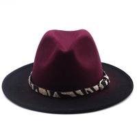 Wholesale Gradient Tie-dye Big Brim Woolen Jazz Top Hat Nihaojewelry main image 4