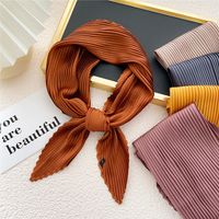 Nihaojewelry Wholesale Simple Fold Solid Color Small Square Scarf main image 6
