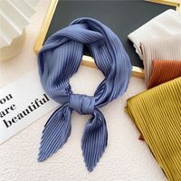 Nihaojewelry Wholesale Simple Fold Solid Color Small Square Scarf main image 5