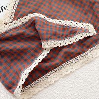 Nihaojewelry Wholesale Fashion Plaid Cotton And Linen Lace Edge Scarf main image 5