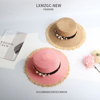 Wholesale Accessories Children's Pearl Fringed Straw Hat Nihaojewelry main image 3