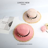 Wholesale Accessories Children's Pearl Fringed Straw Hat Nihaojewelry main image 5