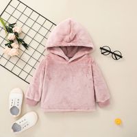 Wholesale Baby Pink Hooded Tops Pants Two-piece Set Nihaojewelry main image 4