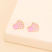 Wholesale Jewelry Plaid Mushroom Earrings Nihaojewelry main image 5