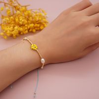 Nihaojewelry Wholesale Jewelry Fashion Beads Hand-woven Small Daisy Bracelet main image 4