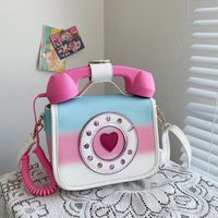 Wholesale Fashion Creative Gradient Color Telephone Messenger Bag Nihaojewelry sku image 1