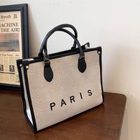 Nihaojewelry Wholesale Fashion Letter Paris Large Capacity Tote Bag sku image 3