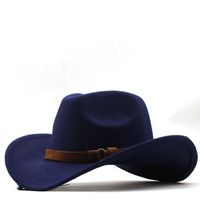 En Gros Rétro Camel Ceinture Large Bord Chapeau De Cowboy Nihaojewelry sku image 1