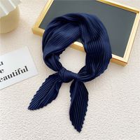 Nihaojewelry Wholesale Simple Fold Solid Color Small Square Scarf sku image 1