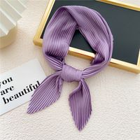 Nihaojewelry Wholesale Simple Fold Solid Color Small Square Scarf sku image 3