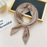 Nihaojewelry Wholesale Simple Fold Solid Color Small Square Scarf sku image 8