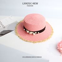 Wholesale Accessories Children's Pearl Fringed Straw Hat Nihaojewelry sku image 3