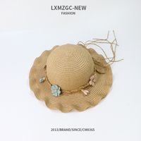 صيف 2020 فتاة جديدة قبعة القش ، قبعة صياد الطفل ، قبعة الشمس ، النسخة الكورية من قبعة الشمس موجة النحل الصغيرة بالجملة sku image 3