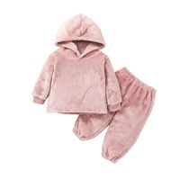 Wholesale Baby Pink Hooded Tops Pants Two-piece Set Nihaojewelry sku image 1