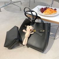 Wholesale Solid Color Large-capacity Bear Doll Pendant Shoulder Bag Nihaojewelry sku image 5