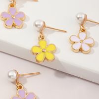 Wholesale Jewelry Fashion Driping Oil Flower Alloy Earrings Nihaojewelry main image 6