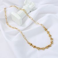 Splicing Chain Stainless Steel Simple Necklace Wholesale Jewelry Nihaojewelry main image 3