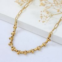 Splicing Chain Stainless Steel Simple Necklace Wholesale Jewelry Nihaojewelry main image 4