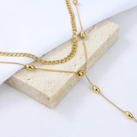 Stainless Steel Titanium Steel Patchwork Plating Geometric Necklace main image 3