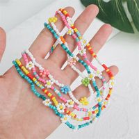 Color Handmade Rice Bead Flower Bohemian Long Necklace Wholesale Nihaojewelry main image 5