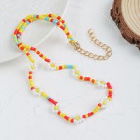 Color Handmade Rice Bead Flower Bohemian Long Necklace Wholesale Nihaojewelry main image 4
