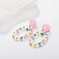 Wholesale Jewelry Flower Polka Dot Acrylic Earrings Nihaojewelry main image 5