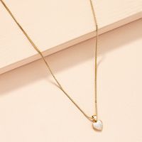 Wholesale Jewelry Simple Heart Pendant Thin Necklace Nihaojewelry main image 4