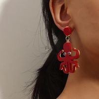 Wholesale Jewelry Cartoon Octopus Pendant Earrings Nihaojewelry main image 1