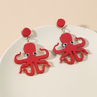 Wholesale Jewelry Cartoon Octopus Pendant Earrings Nihaojewelry main image 3